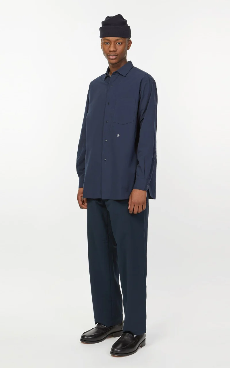 Nanamica Regular Collar Wind Shirt Dark Navy - Image 3