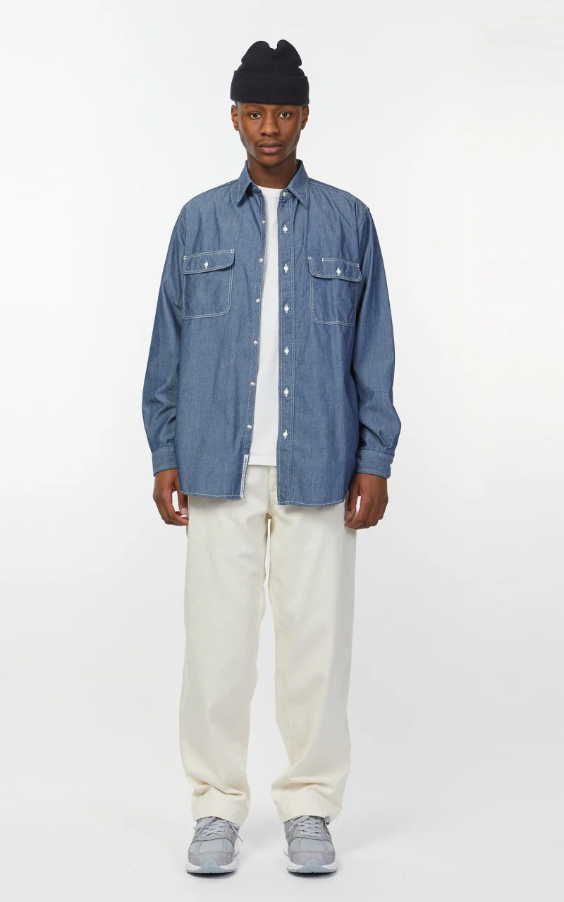 Nanamica Regular Collar Wind Shirt Indigo - Image 2