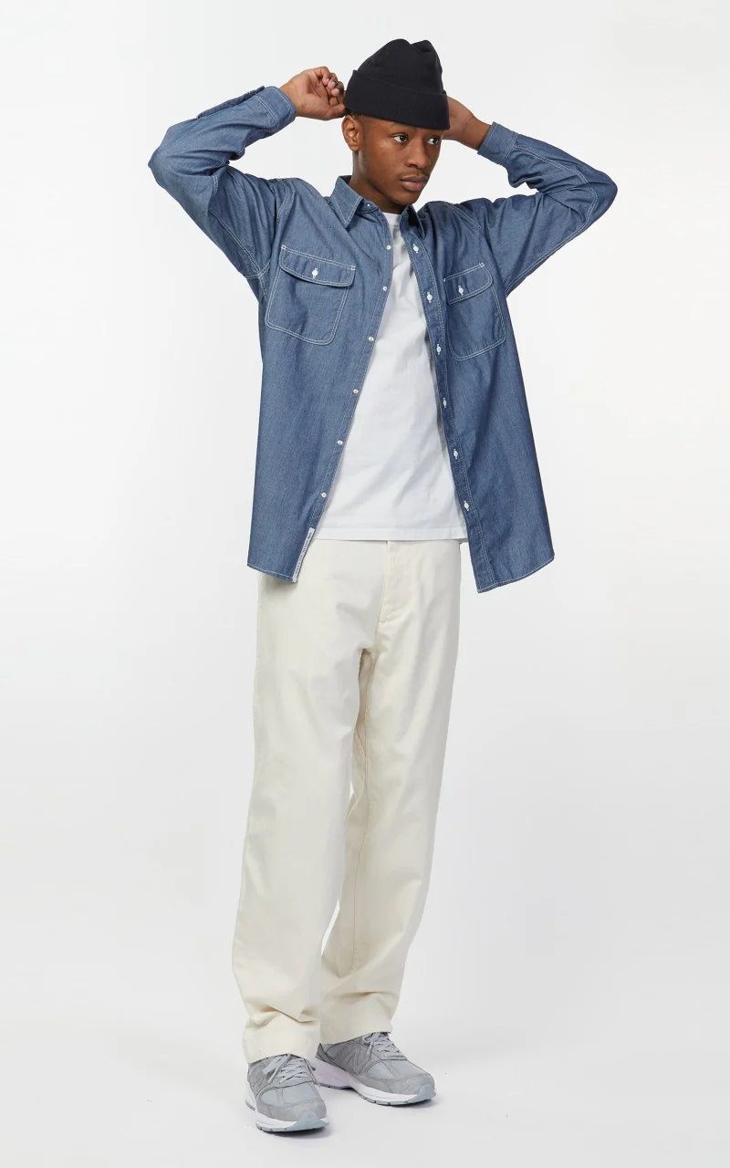 Nanamica Regular Collar Wind Shirt Indigo - Image 4
