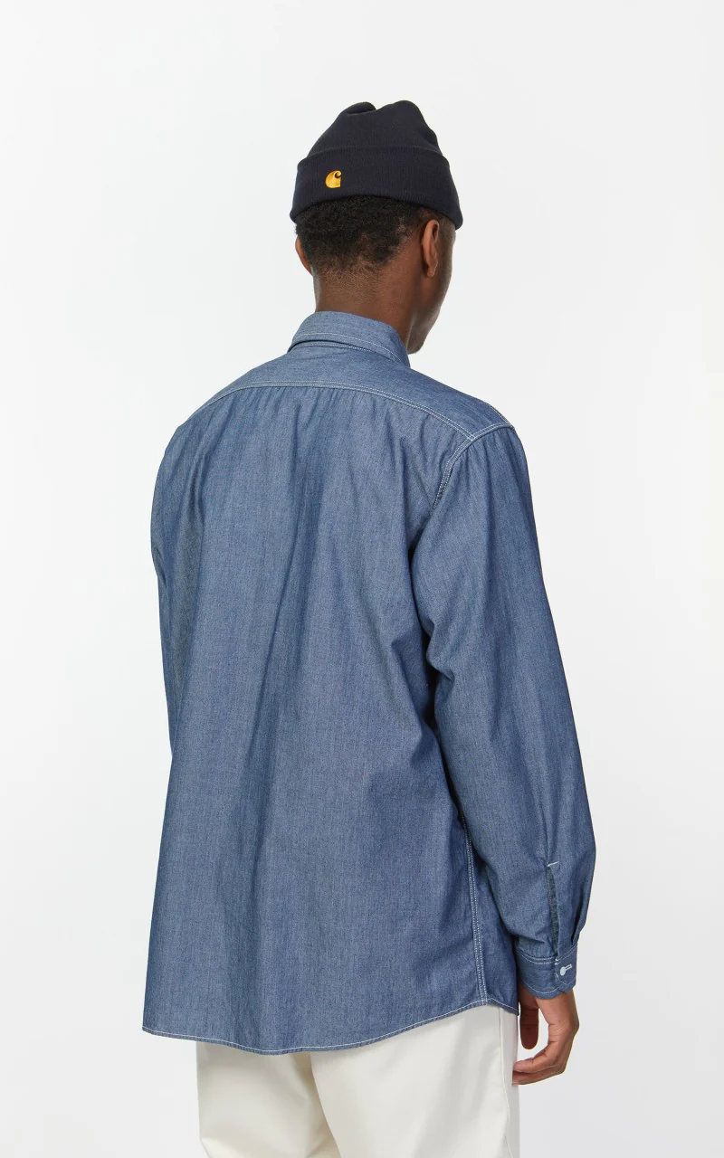 Nanamica Regular Collar Wind Shirt Indigo - Image 7