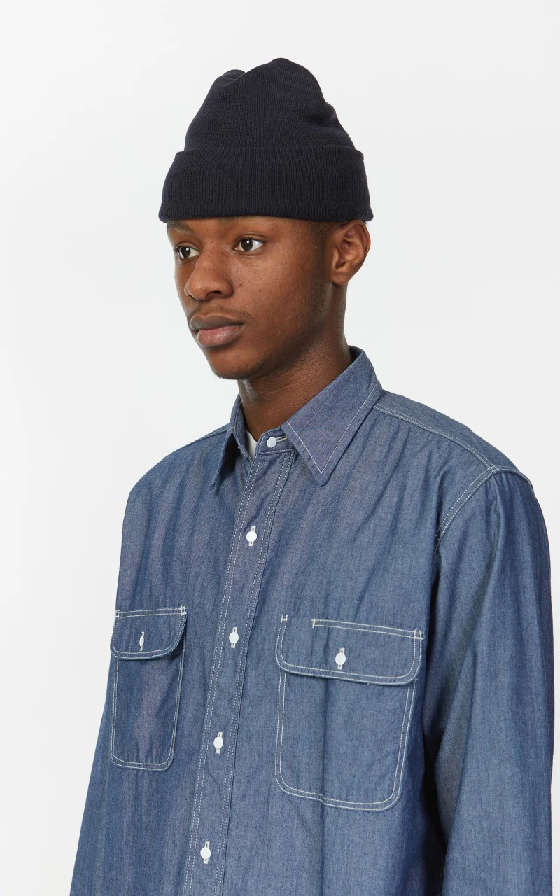 Nanamica Regular Collar Wind Shirt Indigo - Image 9