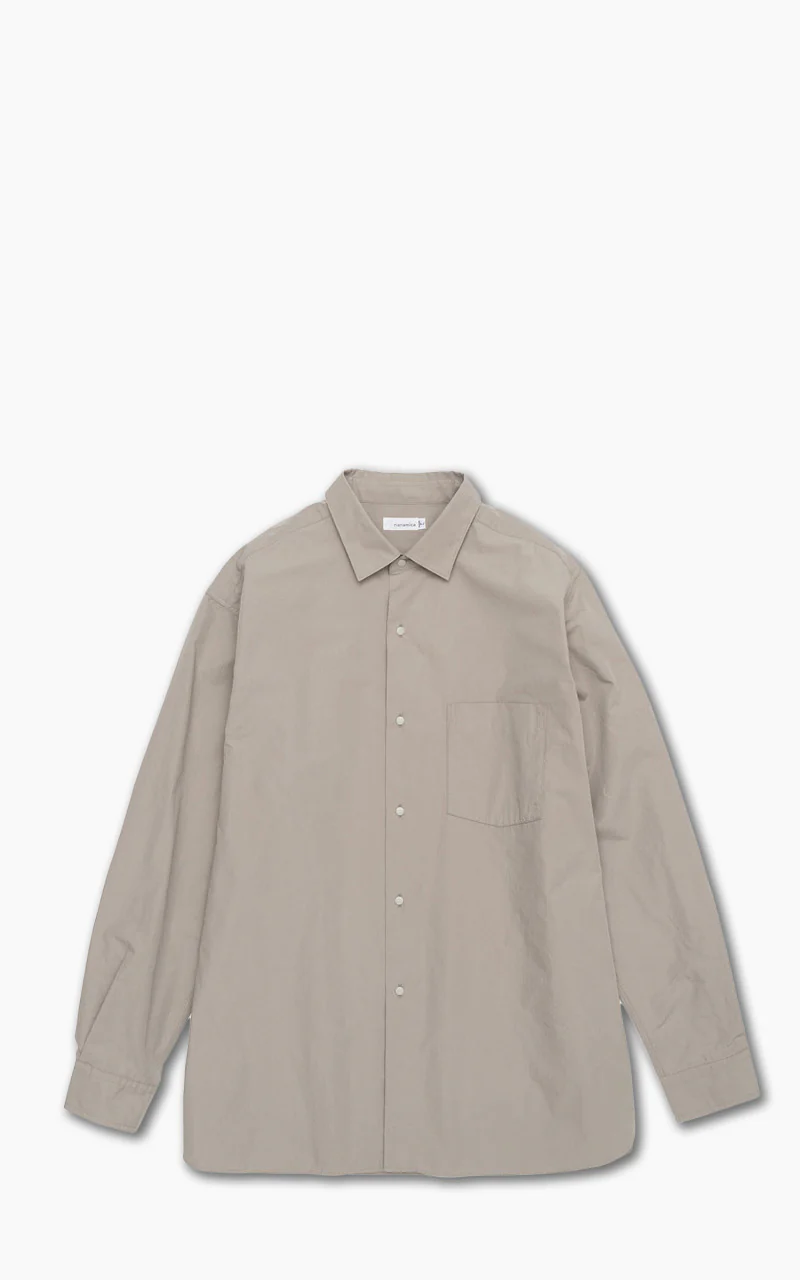 Nanamica Regular Collar Wind Shirt Light Taupe