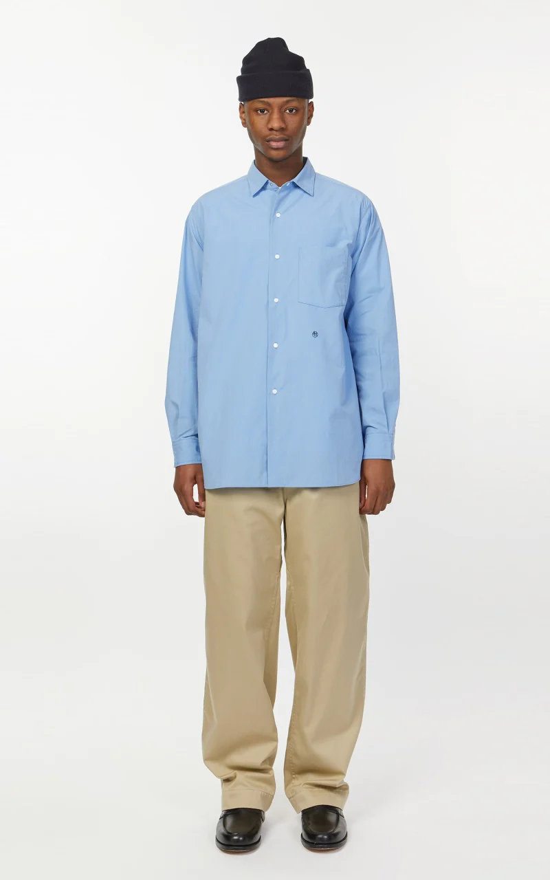 Nanamica Regular Collar Wind Shirt Sax - Image 2
