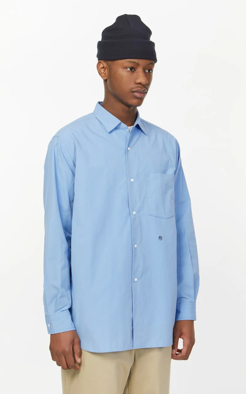 Nanamica Regular Collar Wind Shirt Sax - Image 5