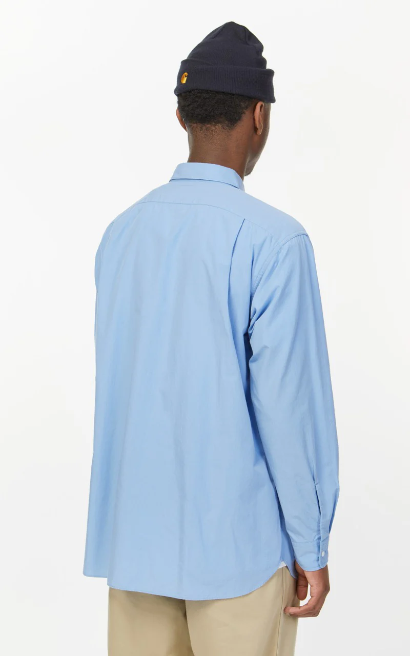Nanamica Regular Collar Wind Shirt Sax - Image 6