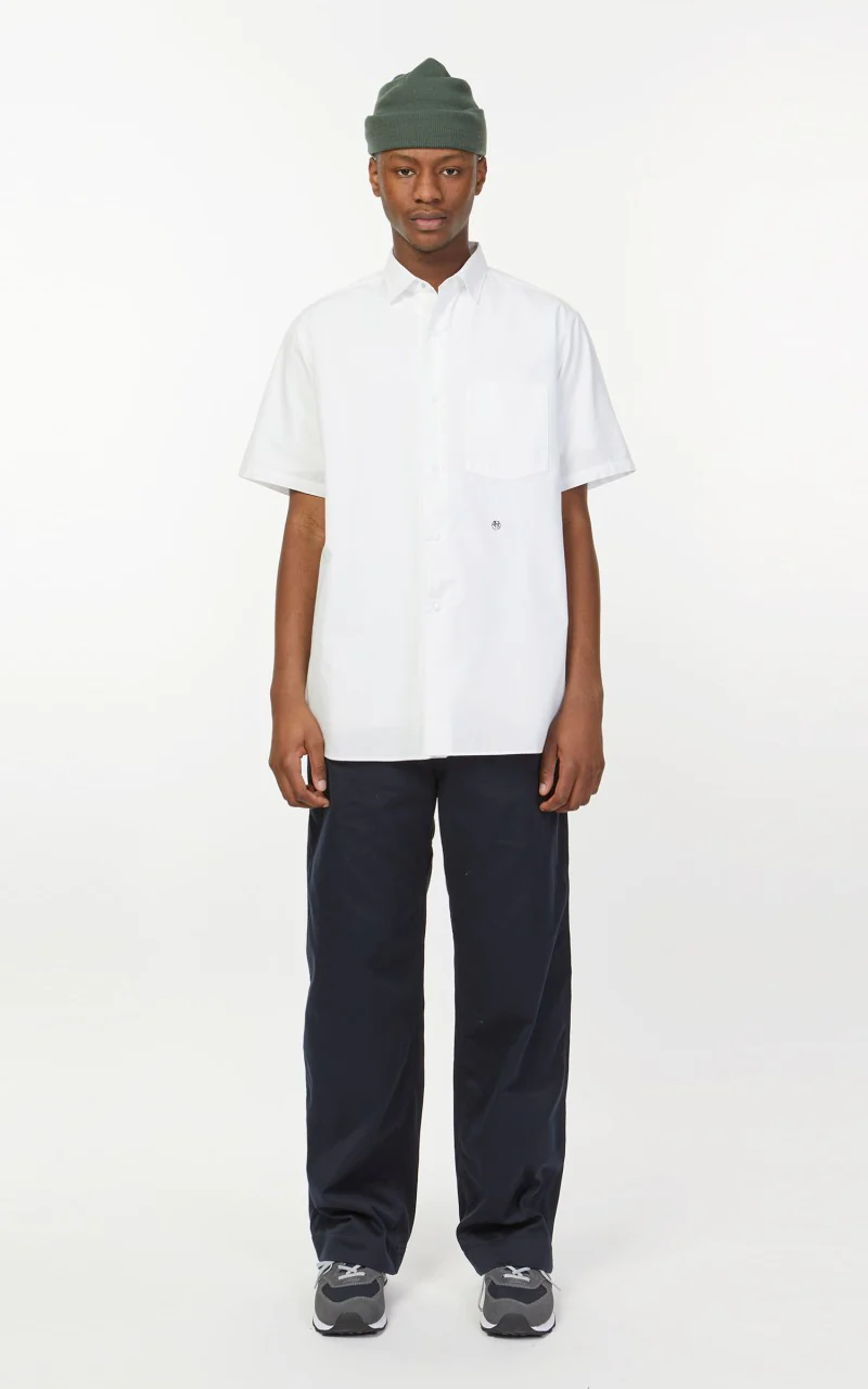 Nanamica Regular Collar Wind S/S Shirt Off White - Image 2