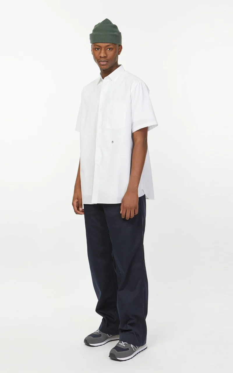 Nanamica Regular Collar Wind S/S Shirt Off White - Image 3