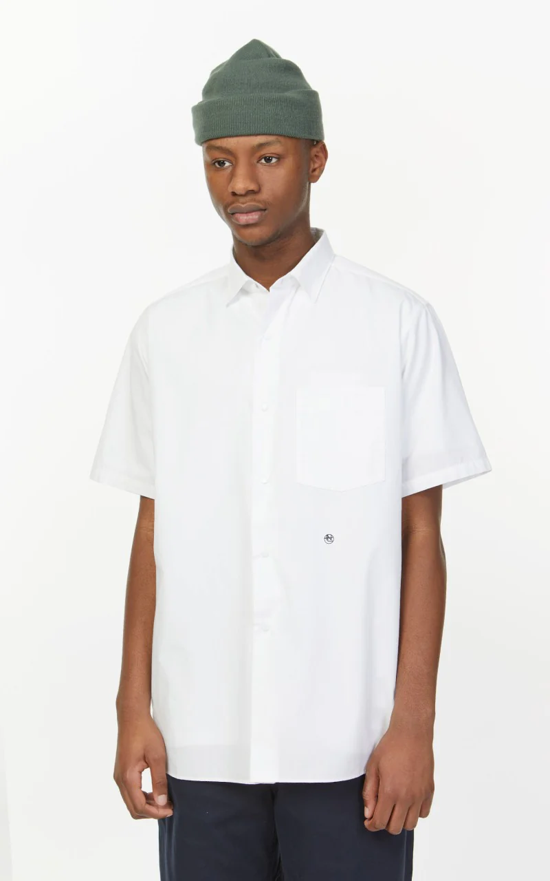 Nanamica Regular Collar Wind S/S Shirt Off White - Image 4