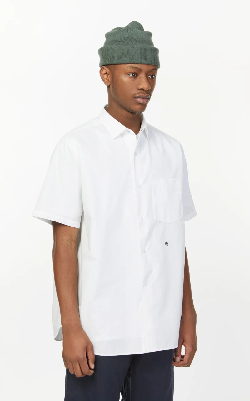 Nanamica Regular Collar Wind S/S Shirt Off White - Image 5