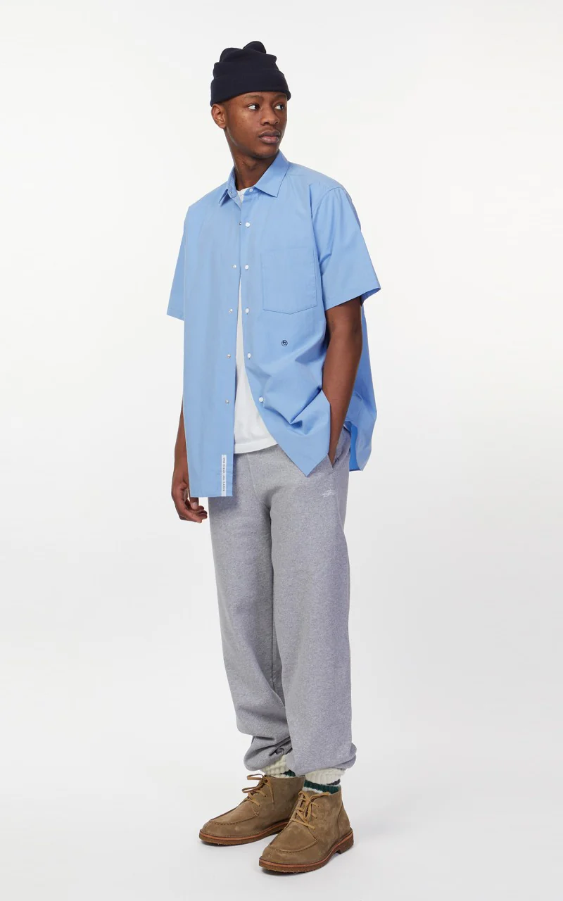 Nanamica Regular Collar Wind S/S Shirt Sax - Image 4