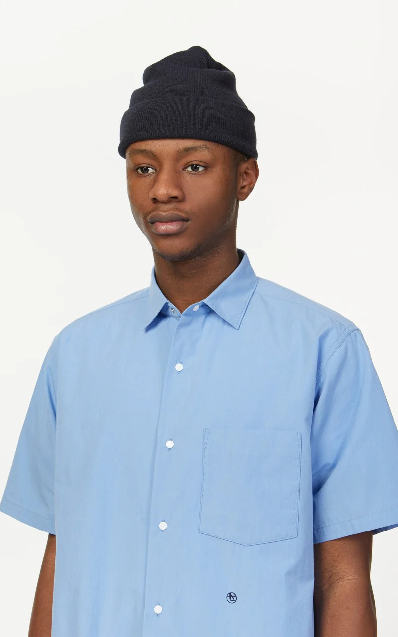 Nanamica Regular Collar Wind S/S Shirt Sax - Image 9