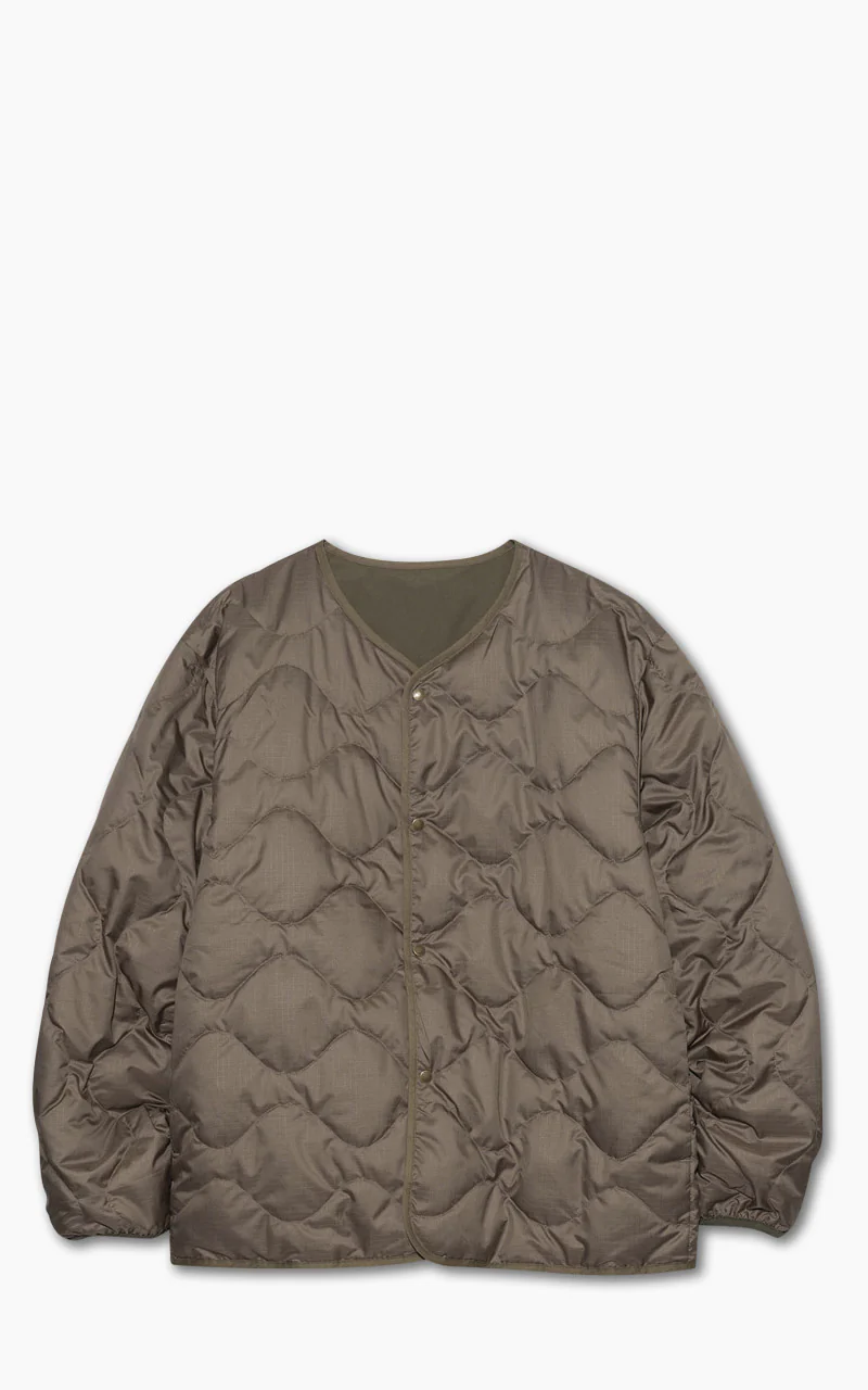 Nanamica Reversible Down Cardigan Khaki Beige - Image 2