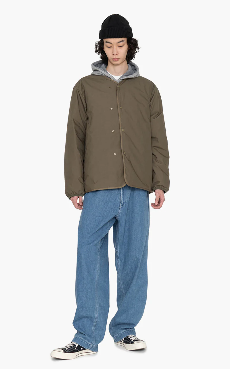 Nanamica Reversible Down Cardigan Khaki Beige - Image 3