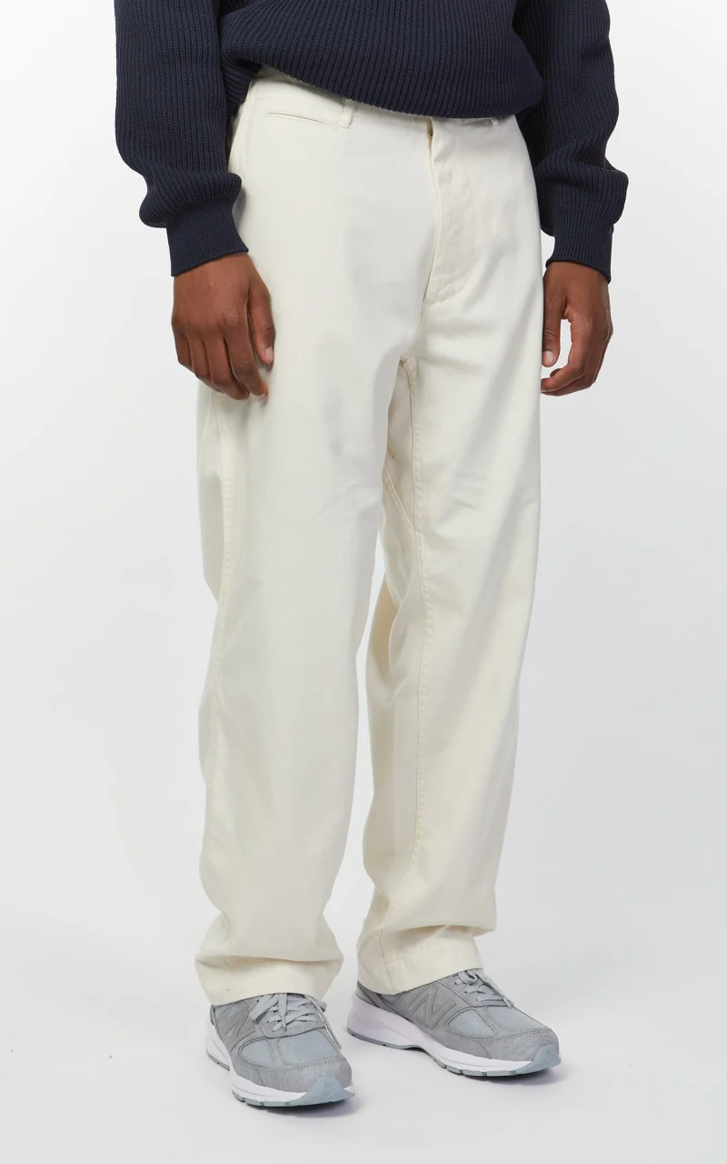 Nanamica Wide Chino Pants Natural - Image 7