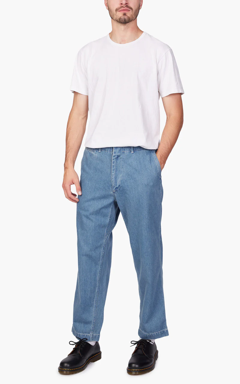 Nanamica Wide Denim Pants Indigo Bleach - Image 2