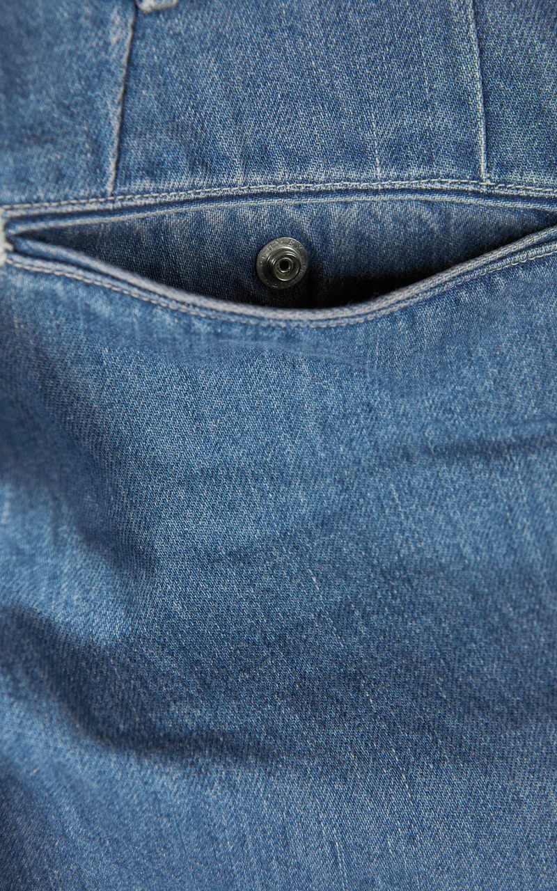 Nanamica Wide Denim Pants Indigo Bleach - Image 6
