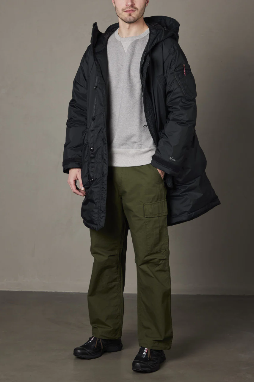 Nanga Aurora Down Field Half Coat Black - Image 2