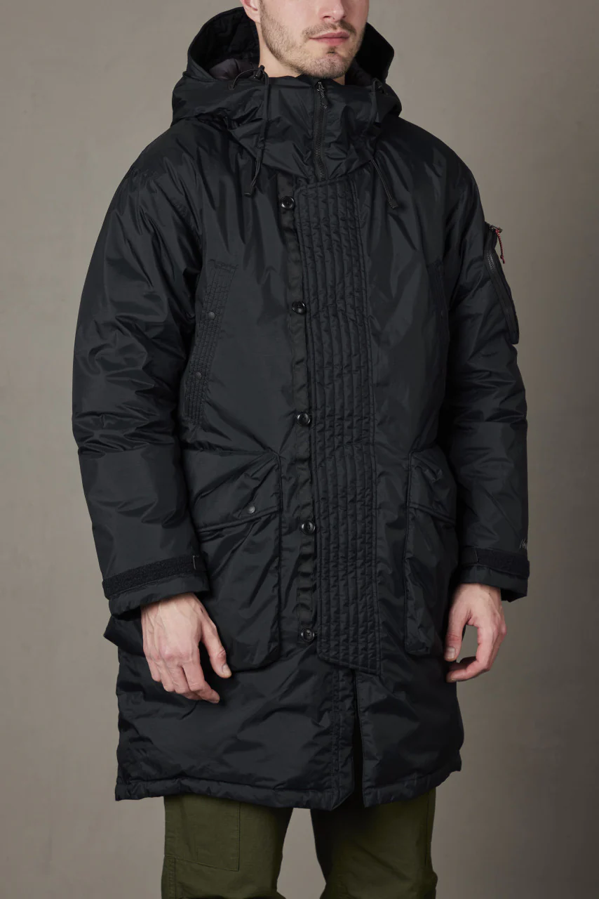 Nanga Aurora Down Field Half Coat Black - Image 4