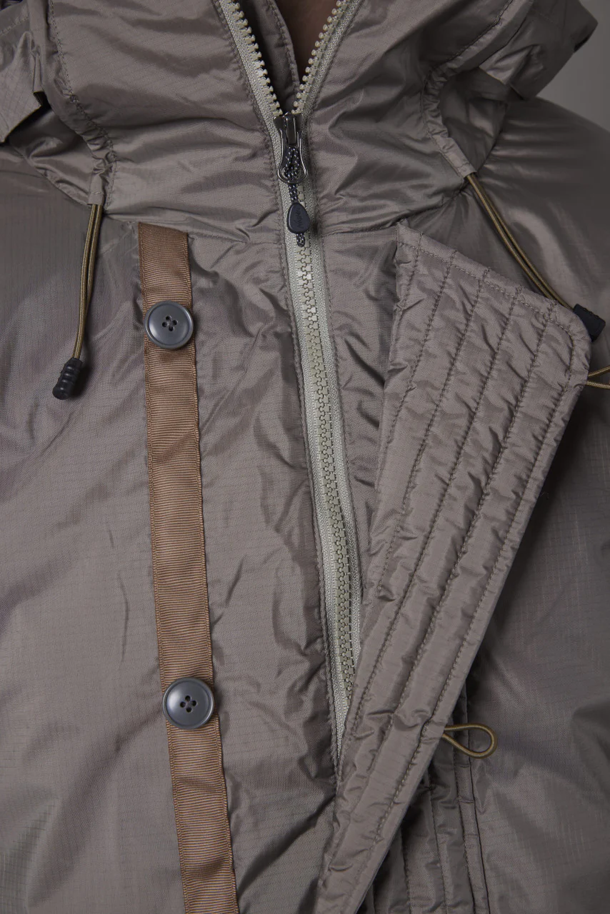 Nanga Aurora Down Field Half Coat Medium Grey - Image 5