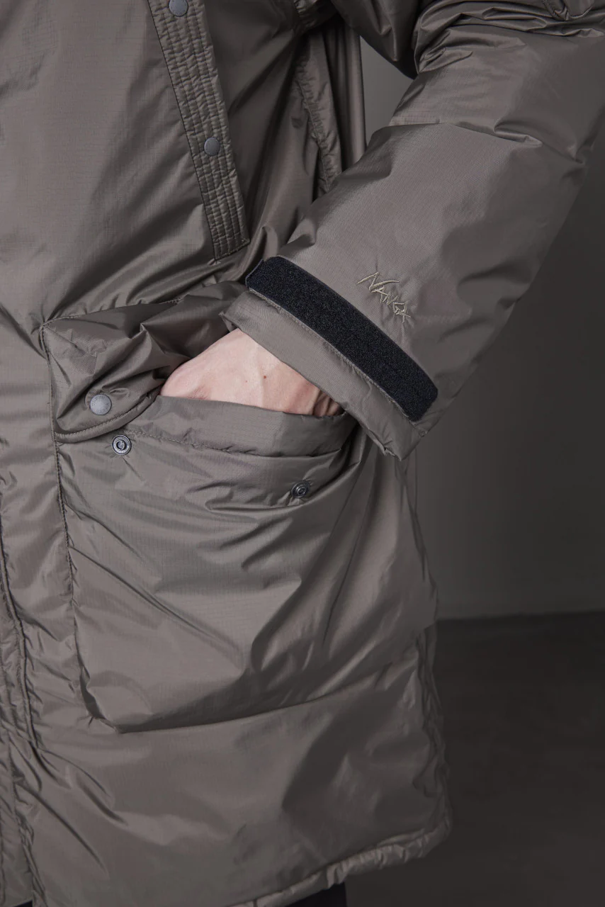 Nanga Aurora Down Field Half Coat Medium Grey - Image 7