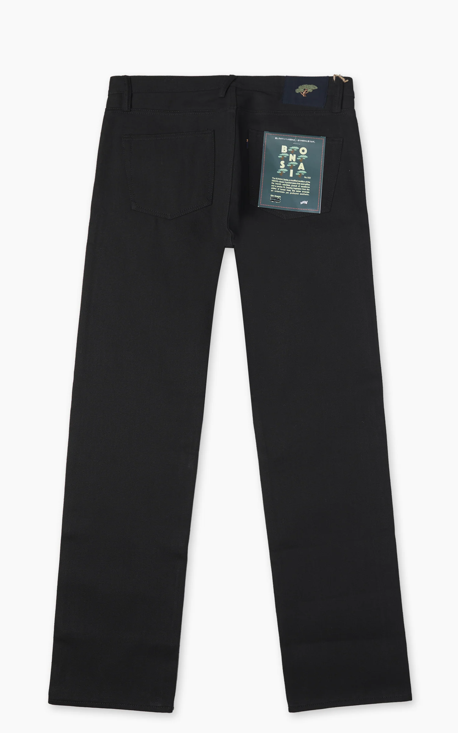 NBDN Bonsai 002 Slim Straight Selvedge Jeans Black x Black 15oz