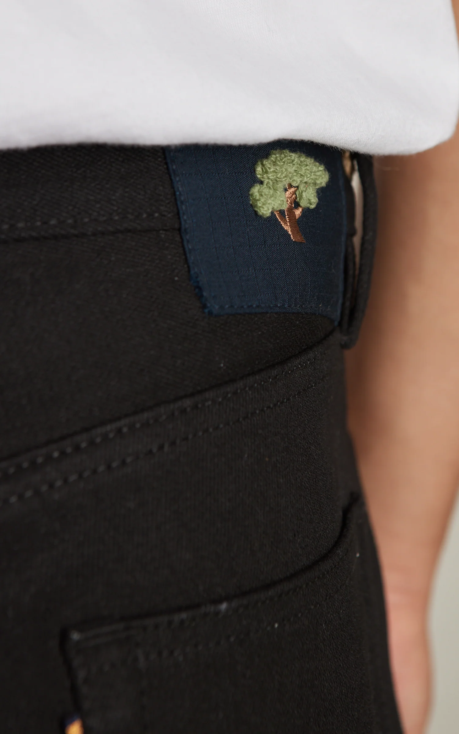NBDN Bonsai 002 Slim Straight Selvedge Jeans Black x Black 15oz - Image 11