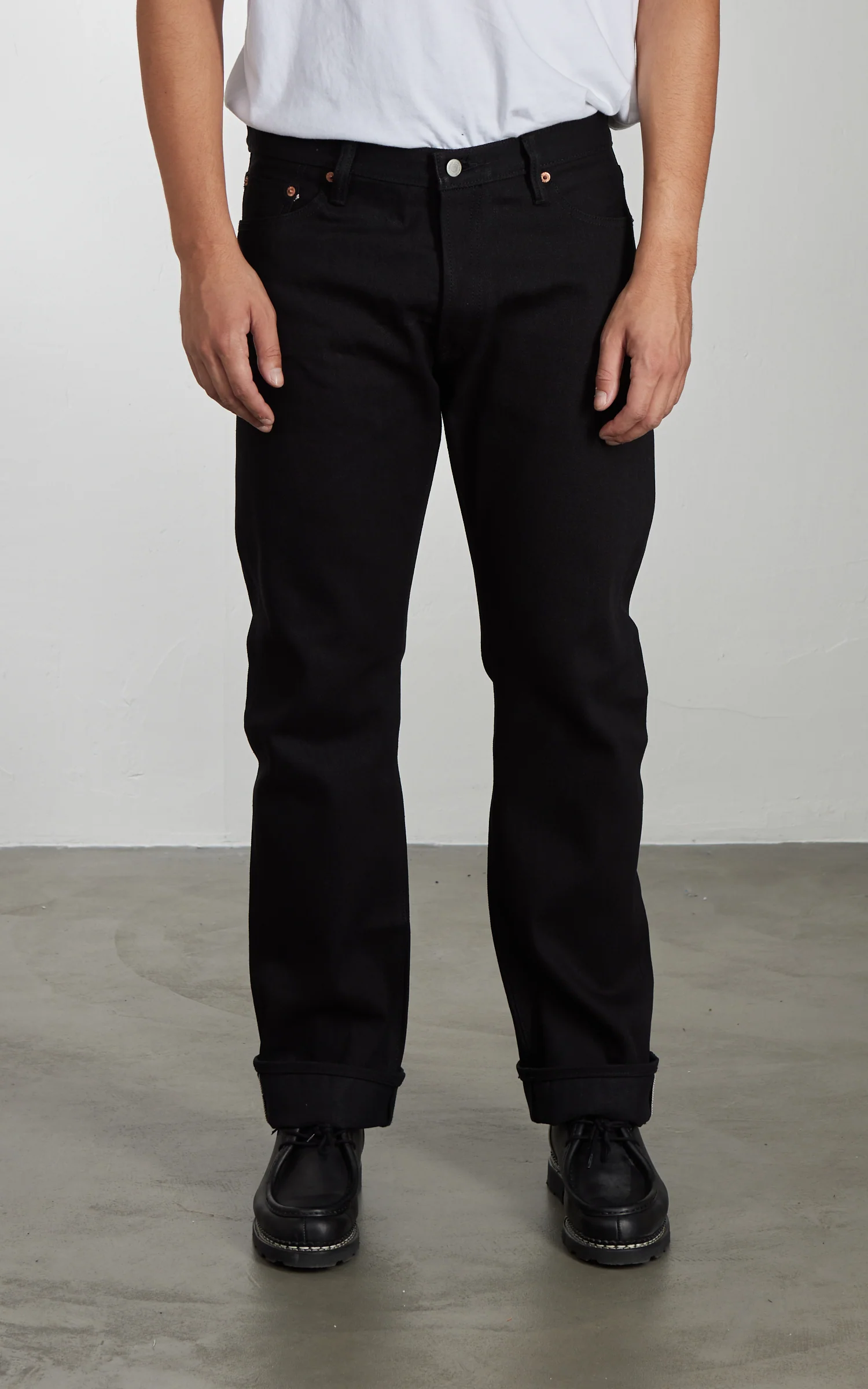NBDN Bonsai 002 Slim Straight Selvedge Jeans Black x Black 15oz - Image 2