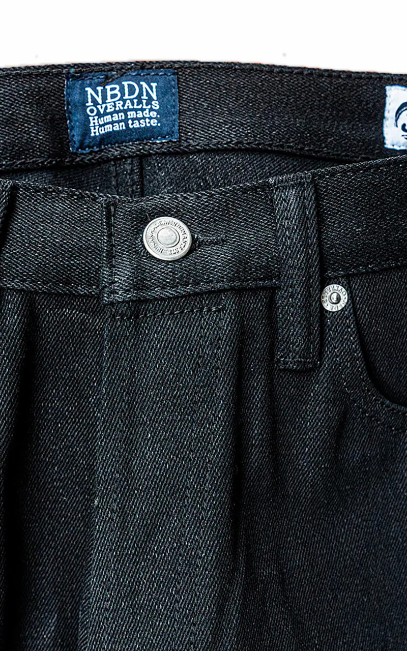 NBDN Bonsai 002 Slim Straight Selvedge Jeans Black x Black 15oz - Image 4