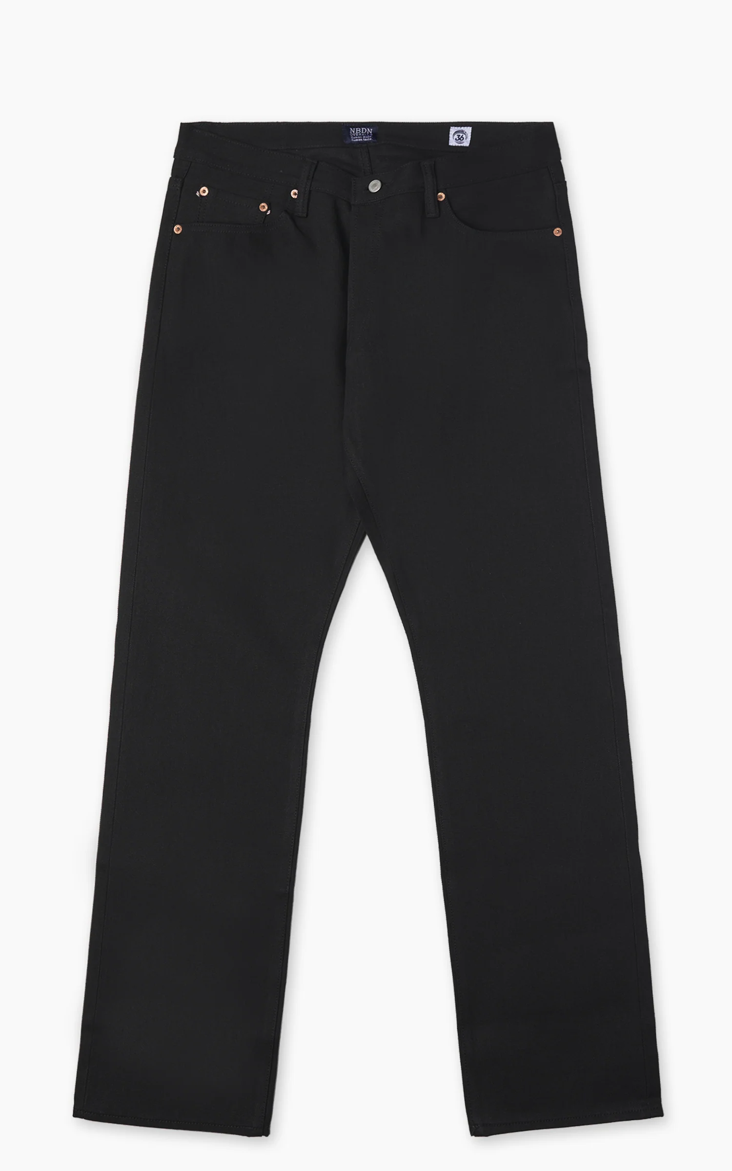 NBDN Bonsai 002 Slim Straight Selvedge Jeans Black x Black 15oz - Image 5