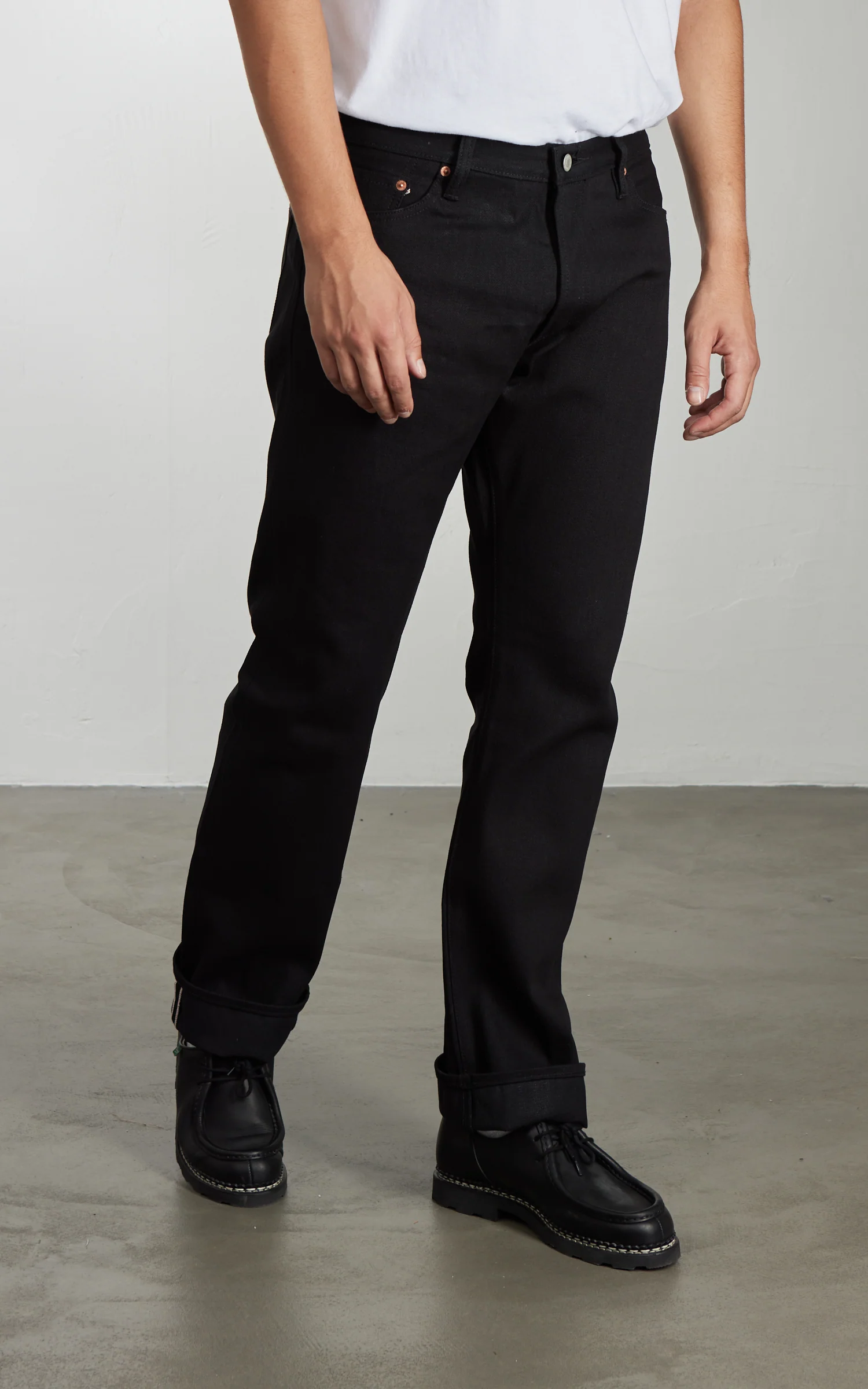 NBDN Bonsai 002 Slim Straight Selvedge Jeans Black x Black 15oz - Image 6