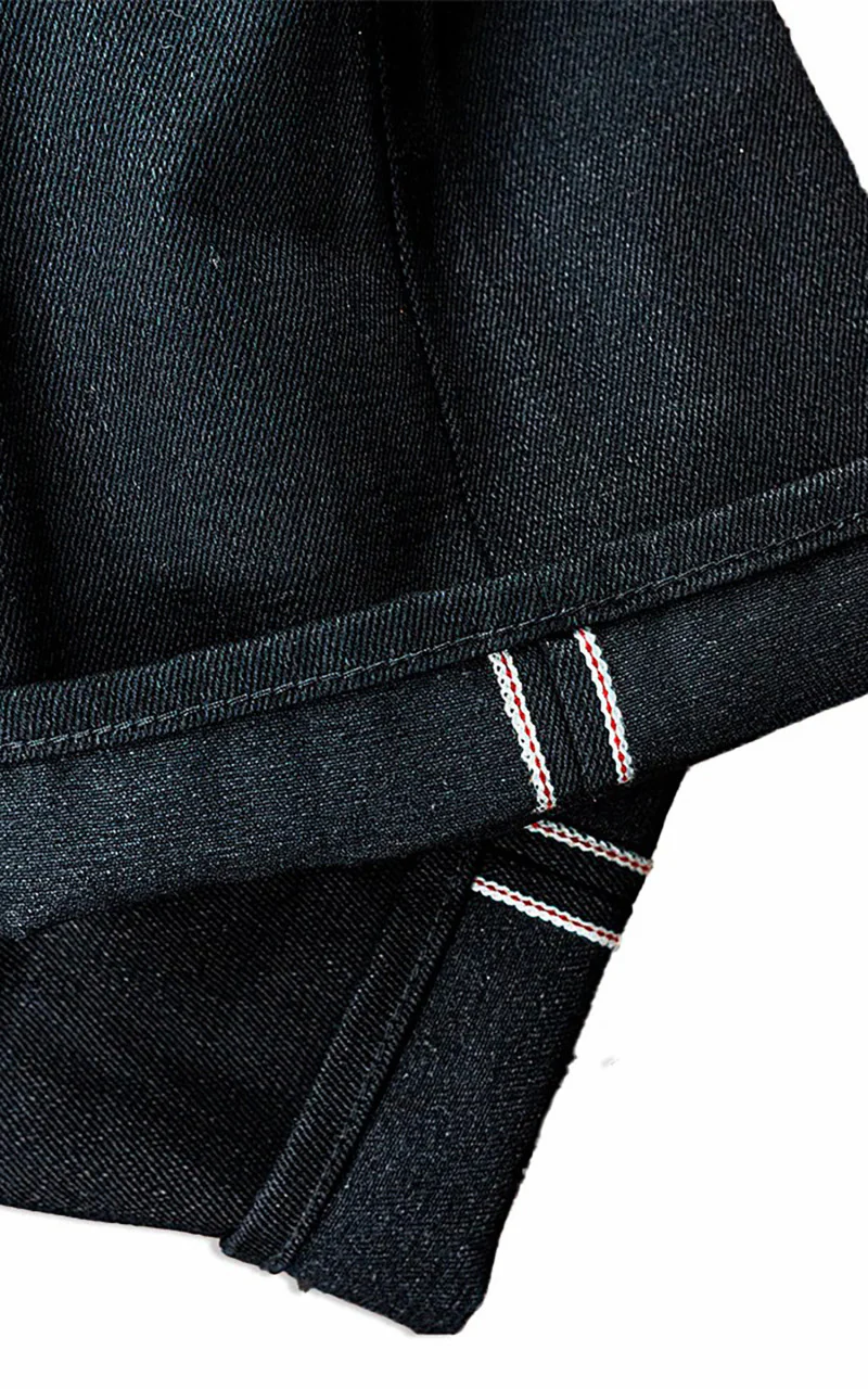 NBDN Bonsai 002 Slim Straight Selvedge Jeans Black x Black 15oz - Image 9