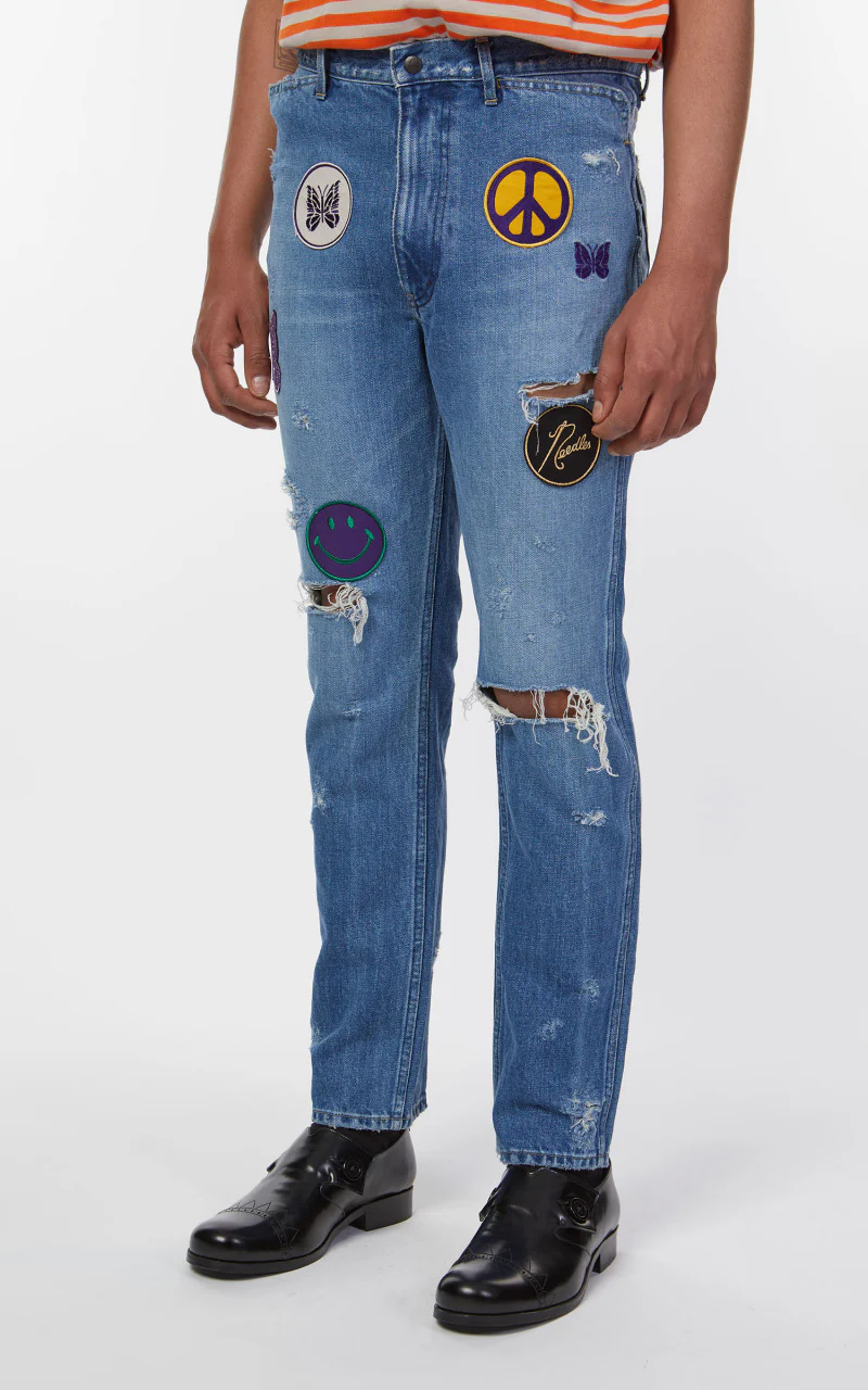 Needles Assorted Patches Slim Jean Indigo - Image 4