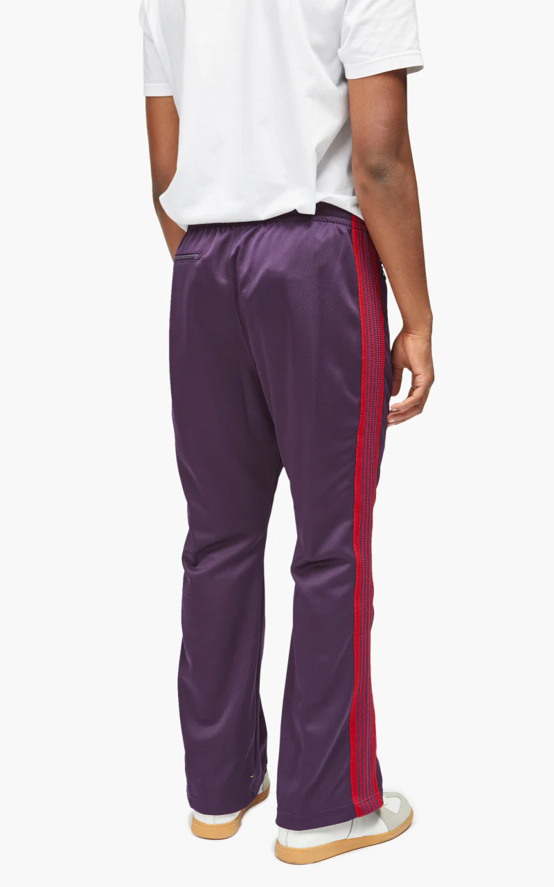 Needles Boot-Cut Track Pant Poly Smooth Dark Purple - Image 3