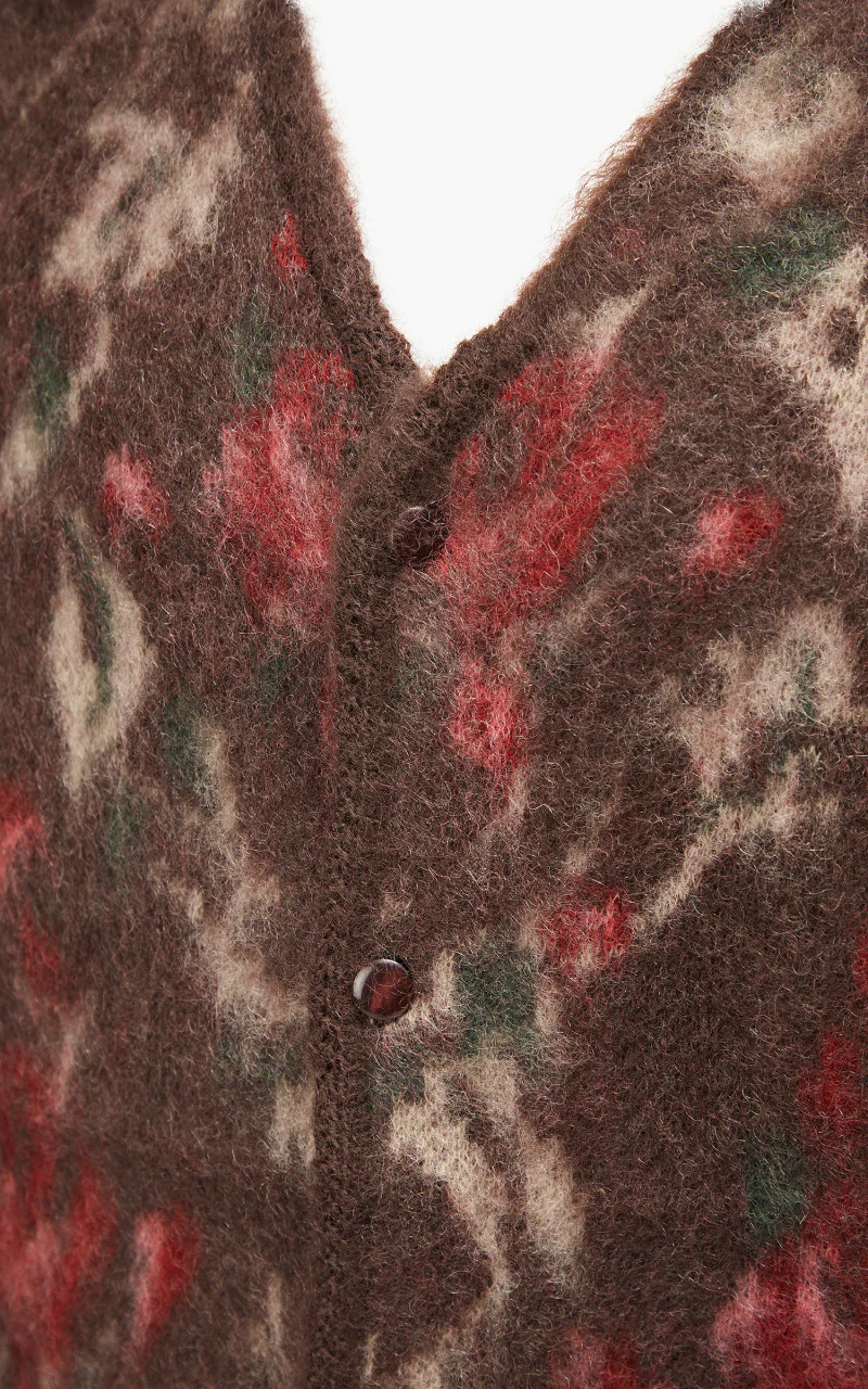 Needles Mohair Cardigan Rose Dark Brown - Image 7