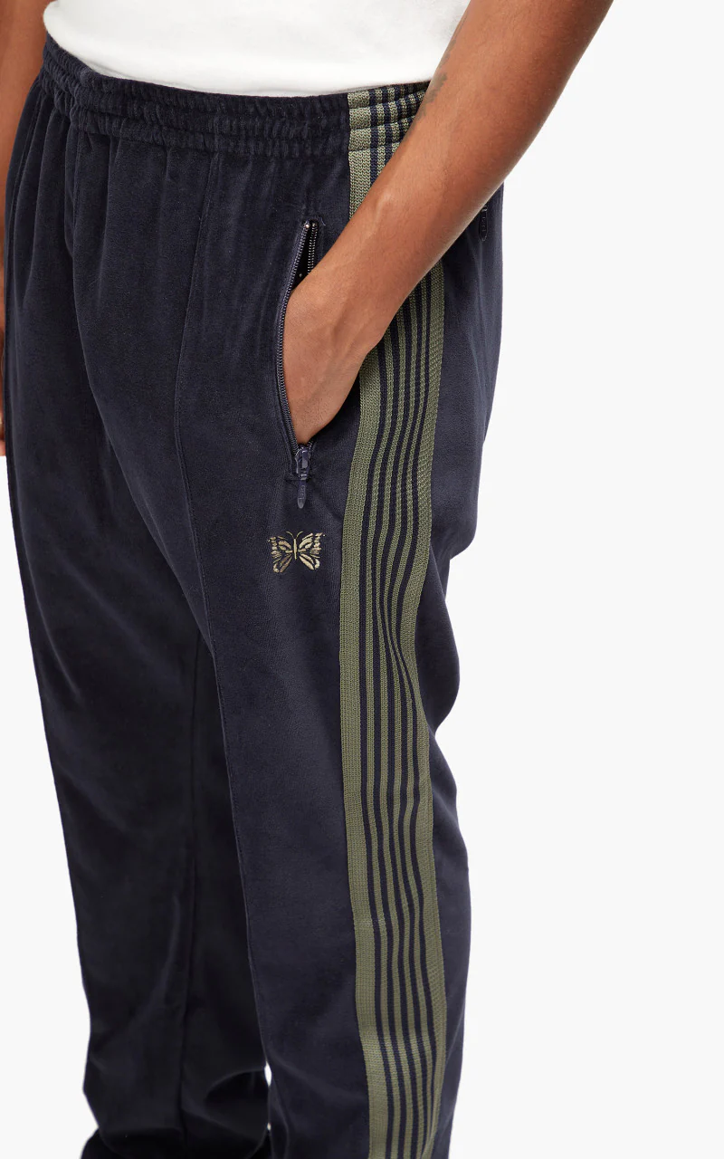 Needles Narrow Track Pant C/Pe Velour Navy - Image 7