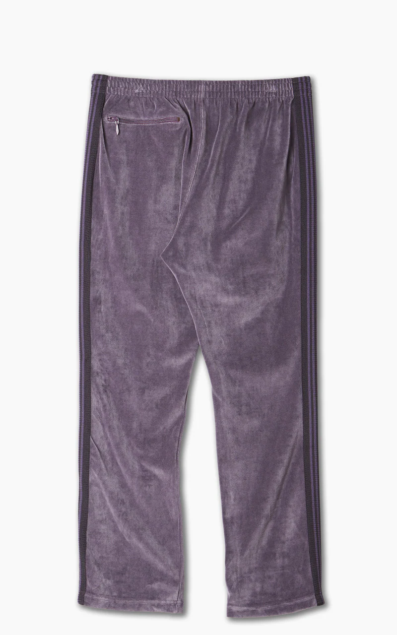 Needles Narrow Track Pant C/Pe Velour Purple - Image 6
