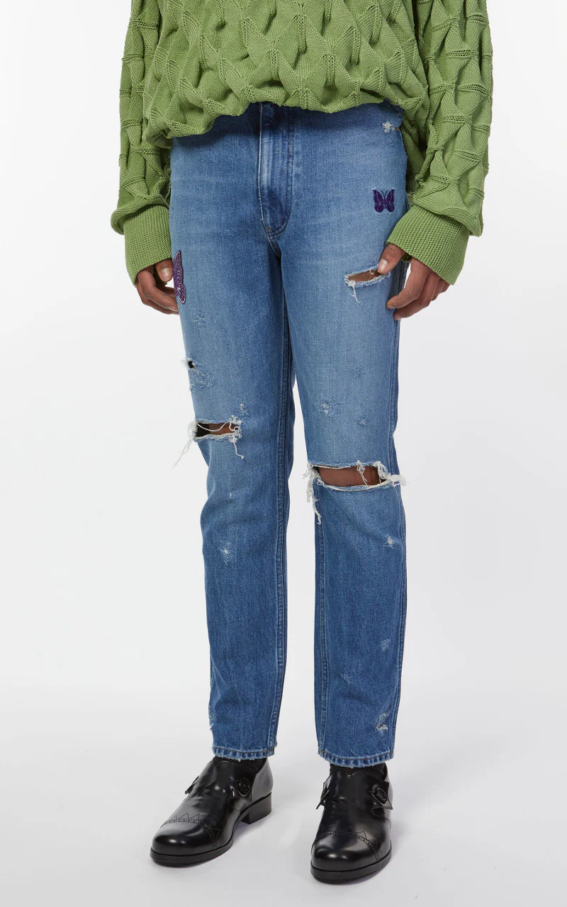 Needles Papillon Patches Slim Jean Indigo - Image 4