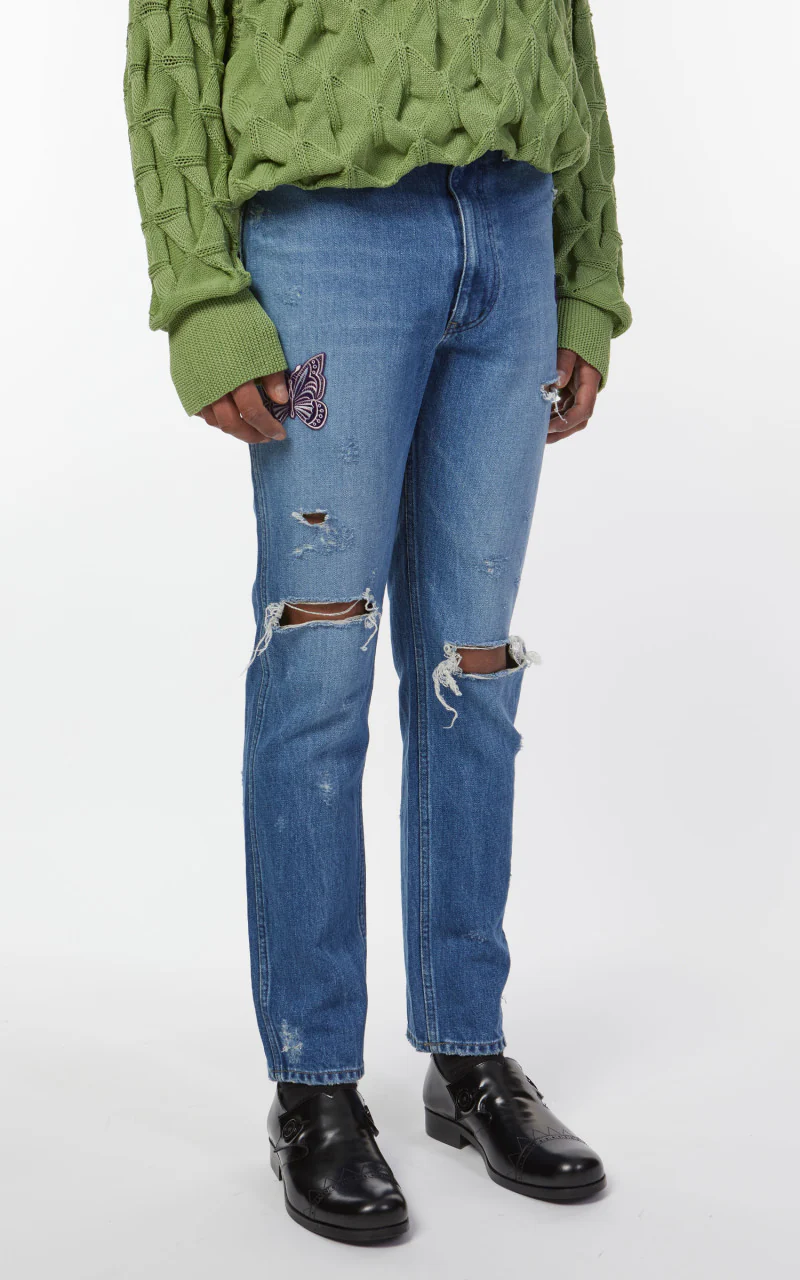Needles Papillon Patches Slim Jean Indigo - Image 5