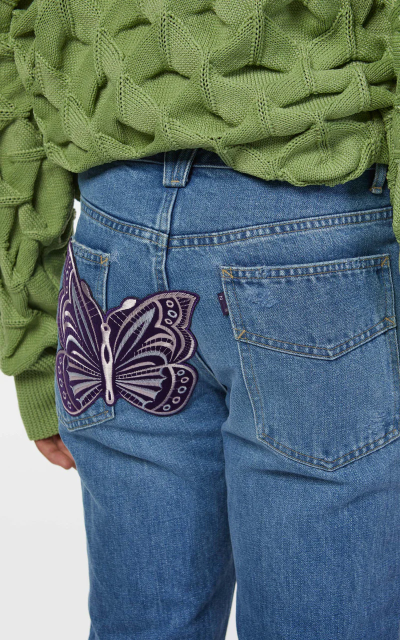 Needles Papillon Patches Slim Jean Indigo - Image 7