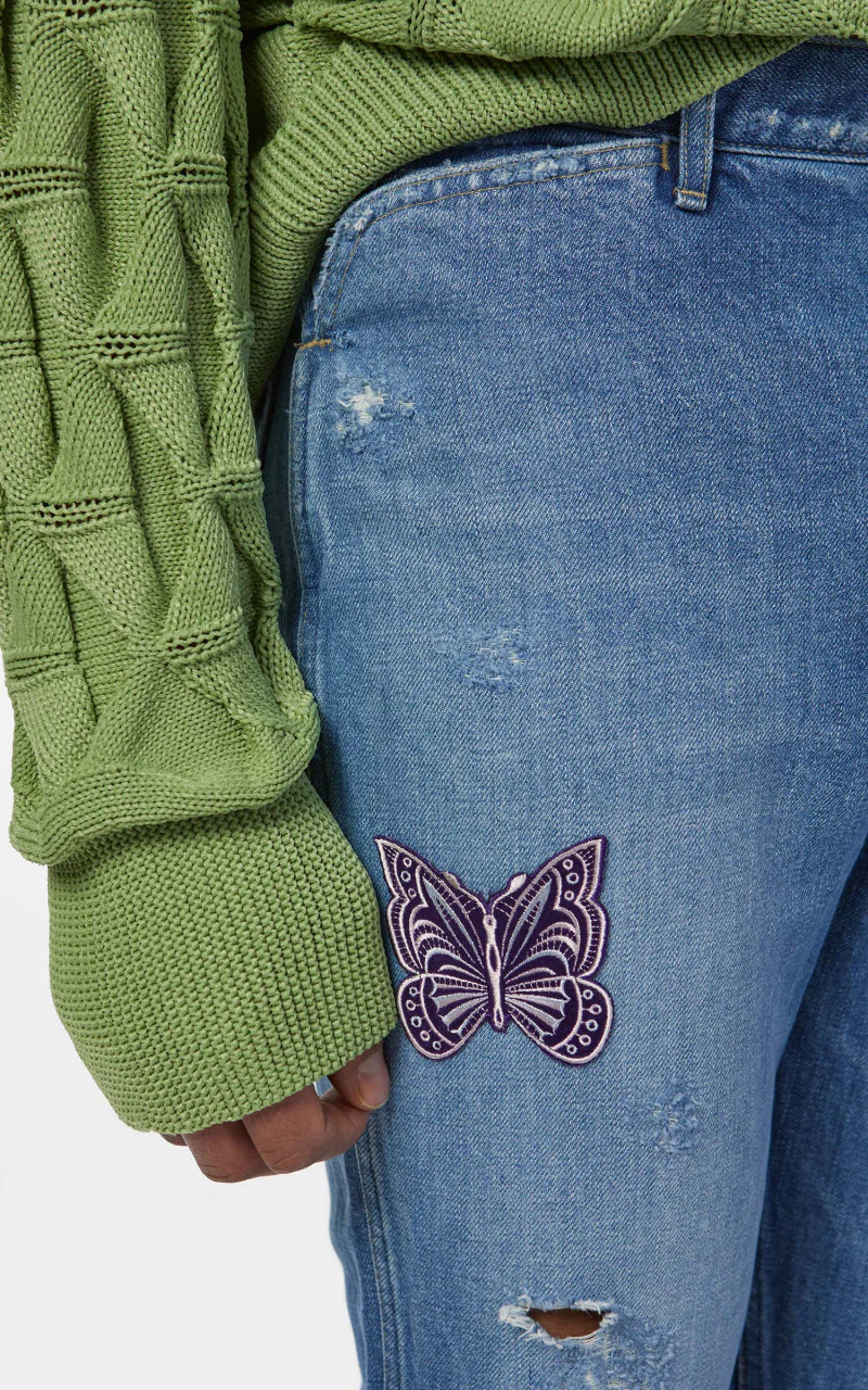 Needles Papillon Patches Slim Jean Indigo - Image 9