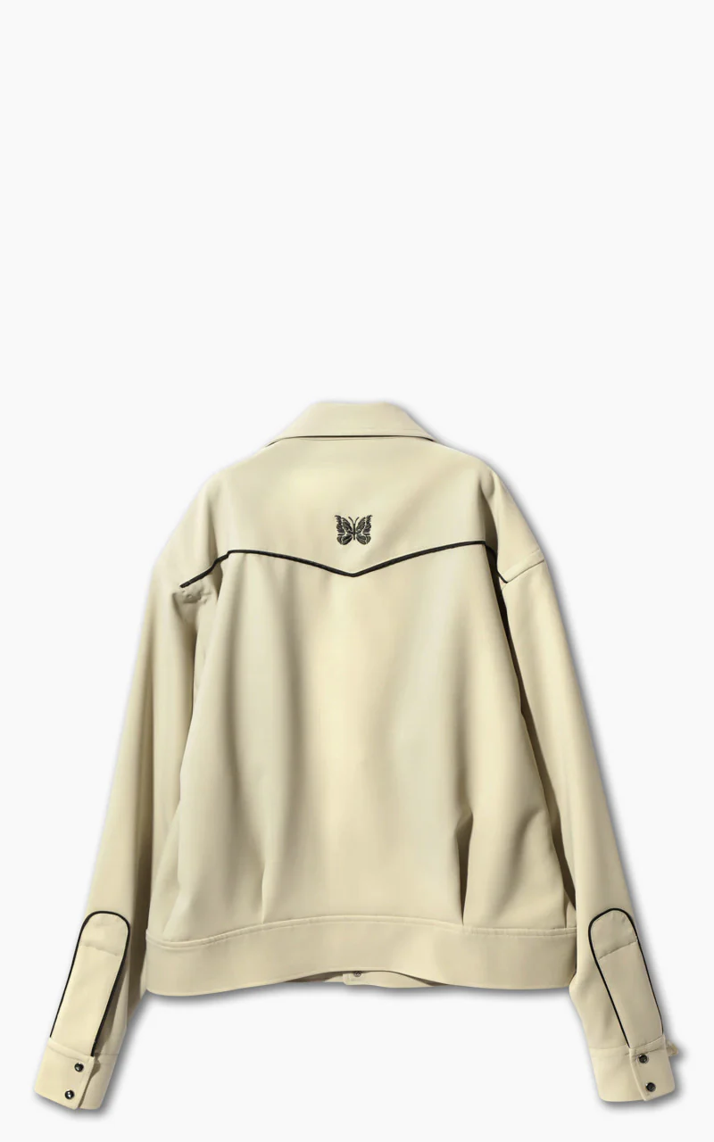 Needles Piping Cowboy Jacket PE/PU Double Cloth Beige - Image 3