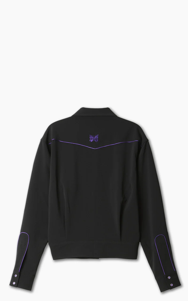 Needles Piping Cowboy Jacket Pe/Pu Double Cloth Black - Image 10