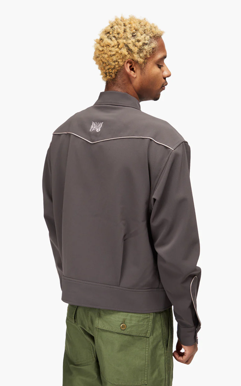 Needles Piping Cowboy Jacket Pe/Pu Double Cloth Charcoal - Image 5