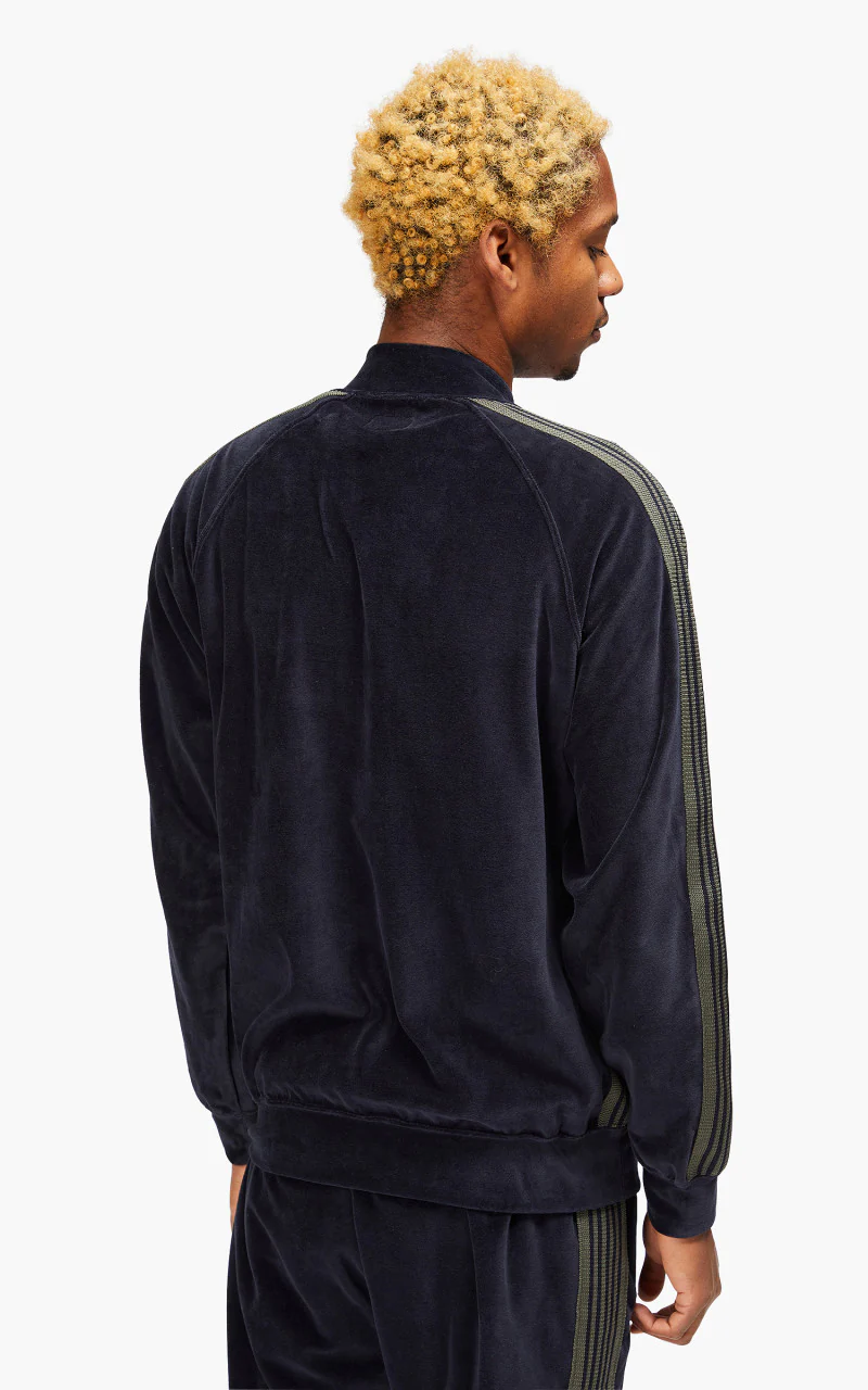 Needles R.C. Track Jacket C/Pe Velour Navy - Image 5