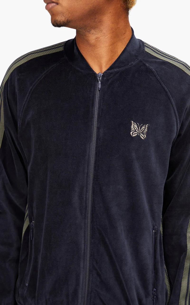 Needles R.C. Track Jacket C/Pe Velour Navy - Image 7