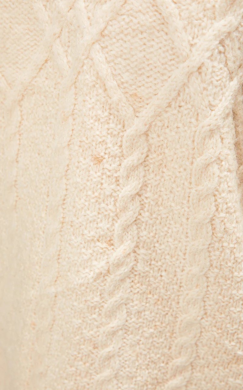 Needles Rebuild by Needles Fisherman Sweater Covered Off White Medium - Image 7
