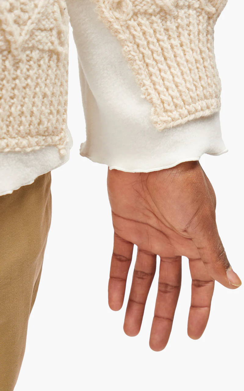 Needles Rebuild by Needles Fisherman Sweater Covered Off White Small - Image 3