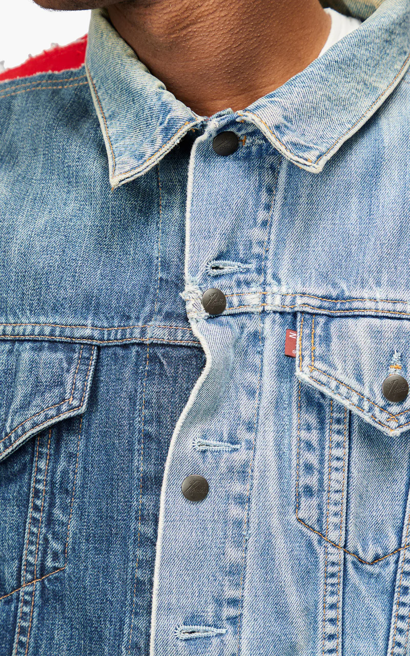 Needles Rebuild by Needles Jean Jacket Rug Covered Reversible Medium - Image 5