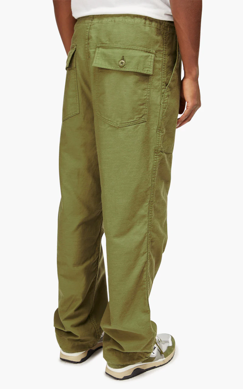Needles String Fatigue Pant Back Sateen Olive - Image 5