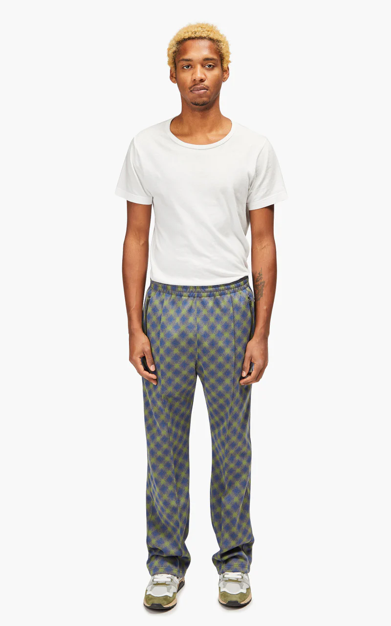 Needles Track Pant Poly Jq. Blue/Olive - Image 2